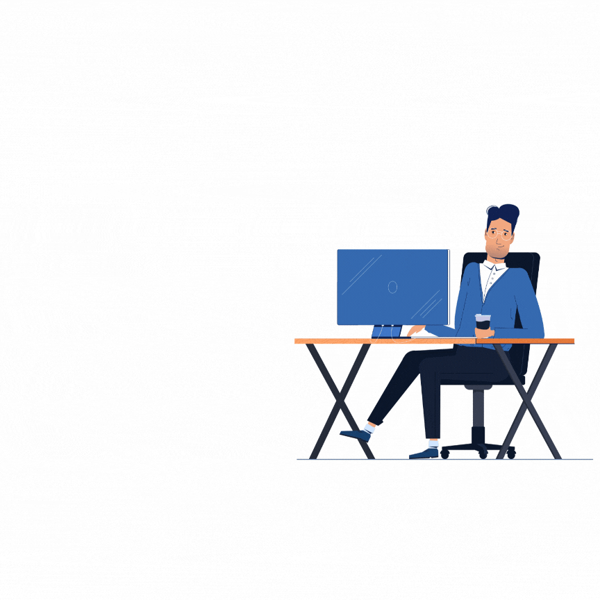 A Man In A Trench Coat Uses A Smartphone, Surrounded By Icons, Symbolizing Efficient Check Management With FiChecks
