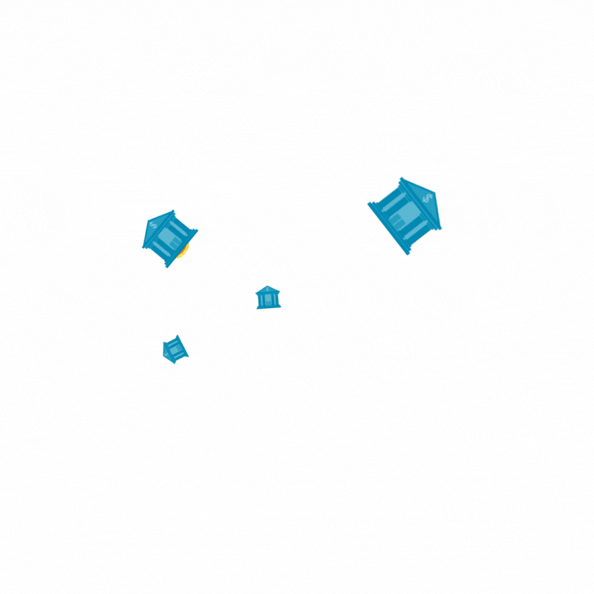 Animated FiChecks Logo with Flowing Dollar Symbols, Symbolizing Speed and Reliability in Financial Transactions