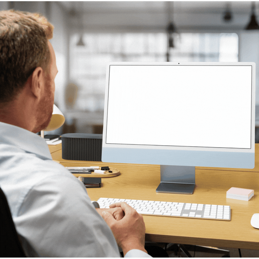 A Man In A Trench Coat Uses A Smartphone, Surrounded By Icons, Symbolizing Efficient Check Management With FiChecks