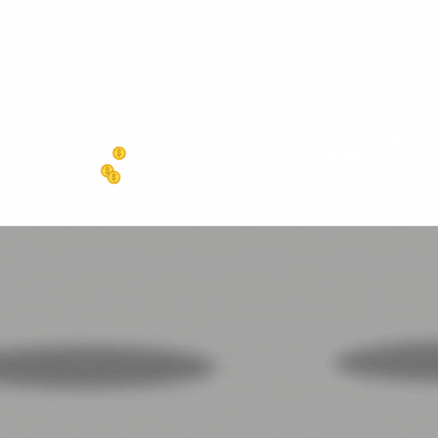 Gold Coins Moving Digitally to Represent an Online Transaction