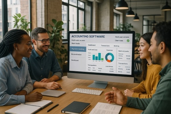 Person Using FiChecks Platform to Manage Recurring Payments on a Laptop