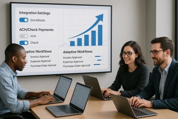 Person Using FiChecks Platform to Manage Recurring Payments on a Laptop