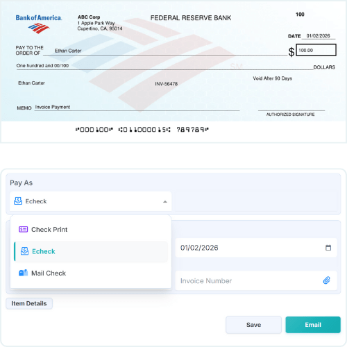 Send Checks Digitally or by Mail