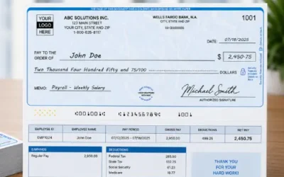 Pay Your Team with Top Format Payroll Checks