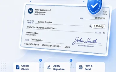 Print Checks with Digital Signatures